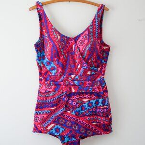 Vintage 60s Bathing Suit, Size 14/16 C Cup